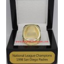 NL 1998 San Diego Padres National League Baseball Championship Ring, Custom San Diego Padres Champions Ring