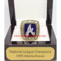NL 1999 Atlanta Braves National League Baseball Championship Ring, Custom Atlanta Braves Champions Ring