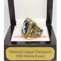 NL 1999 Atlanta Braves National League Baseball Championship Ring, Custom Atlanta Braves Champions Ring