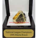 NL 1999 Atlanta Braves National League Baseball Championship Ring, Custom Atlanta Braves Champions Ring