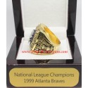 NL 1999 Atlanta Braves National League Baseball Championship Ring, Custom Atlanta Braves Champions Ring