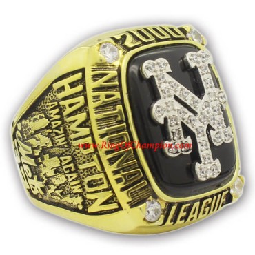 NL 2000 New York Mets National League Baseball Championship Ring, Custom New York Mets Champions Ring NL 2000 New York Mets National League Baseball Championship Ring, Custom New York Mets Champions Ring