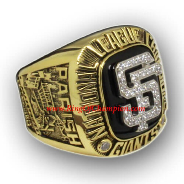 NL 2002 San Francisco Giants National League Baseball Championship Ring, Custom San Francisco Giants Champions Ring