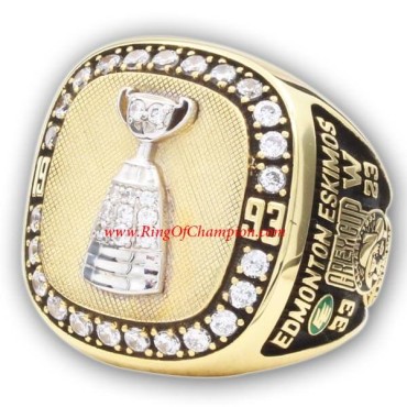 CFL 1993 Edmonton Eskimos the 81st Grey Cup Men's Football Championship Ring