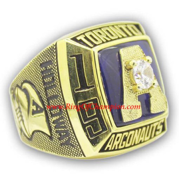 CFL 1983 Toronto Argonauts The 71st Grey Cup Championship Ring, Custom Toronto Argonauts Champions Ring