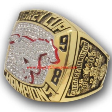 CFL 1998 Calgary Stampeders The 86th Grey Cup Championship Ring, Custom Calgary Stampeders Champions Ring CFL 1998 Calgary Stampeders The 86th Grey Cup Championship Ring, Custom Calgary Stampeders Champions Ring