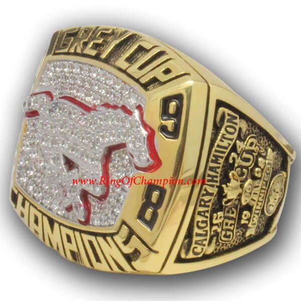 CFL 1998 Calgary Stampeders The 86th Grey Cup Championship Ring, Custom Calgary Stampeders Champions Ring