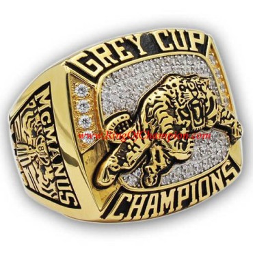 CFL 1999 Hamilton Tiger-Cats The 87th Grey Cup Championship Ring, Custom Hamilton Tiger-Cats Champions Ring