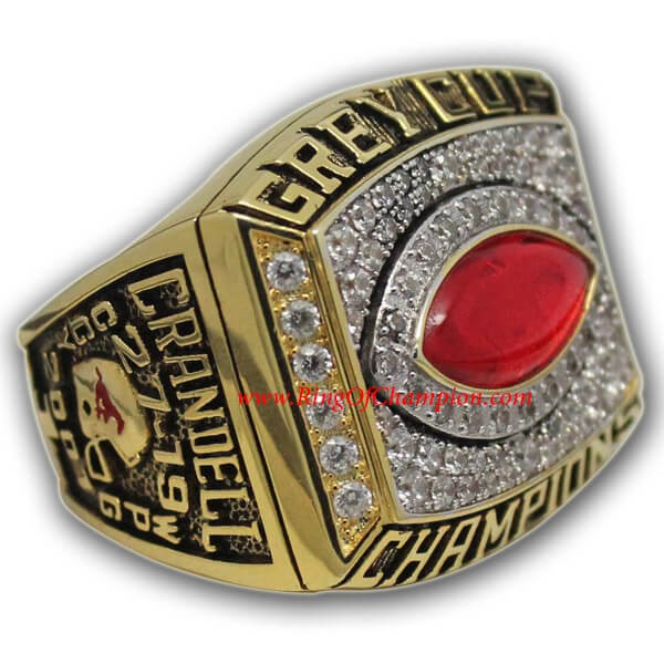 CFL 2001 Calgary Stampeders The 89th Grey Cup Championship Ring, Custom Calgary Stampeders Champions Ring
