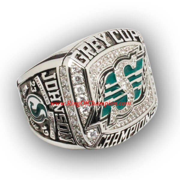 CFL 2007 Saskatchewan Roughriders The 95th Grey Cup Championship Ring, Custom Saskatchewan Roughriders Champions Ring