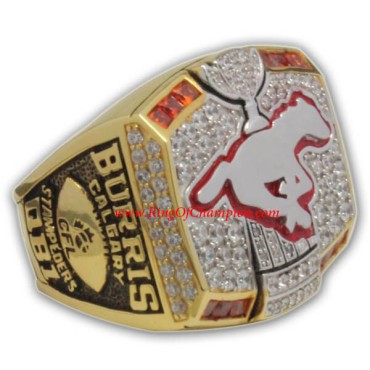 CFL 2008 Calgary Stampeders The 96th Grey Cup Championship Ring, Custom Calgary Stampeders Champions Ring
