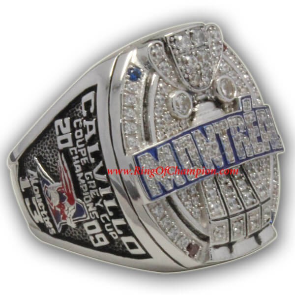 CFL 2009 Montreal Alouettes The 97th Grey Cup Championship Ring, Custom Montreal Alouettes Champions Ring