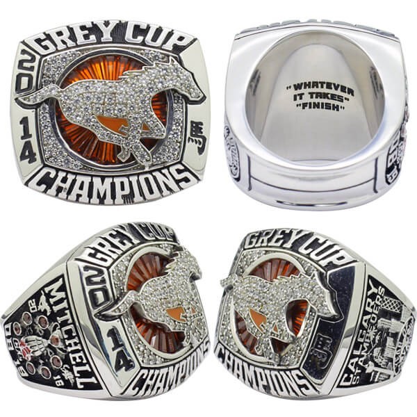CFL 2014 Calgary Stampeders The 102nd Grey Cup Championship Ring, Custom Calgary Stampeders Champions Ring