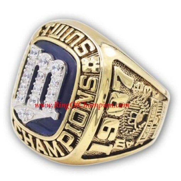MLB 1987 Minnesota Twins baseball World Series Championship Ring, Custom Minnesota Twins Champions Ring