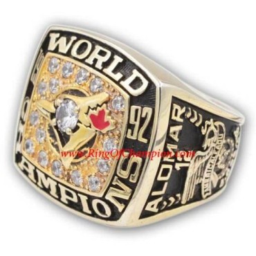 MLB 1992 Toronto Blue Jays baseball World Series Championship Ring, Custom Toronto Blue Jays Champions Ring