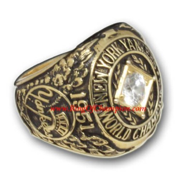 MLB 1951 New York Yankees baseball World Series Championship Ring, Custom New York Yankees Champions Ring MLB 1951 New York Yankees baseball World Series Championship Ring, Custom New York Yankees Champions Ring