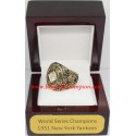 MLB 1951 New York Yankees baseball World Series Championship Ring, Custom New York Yankees Champions Ring