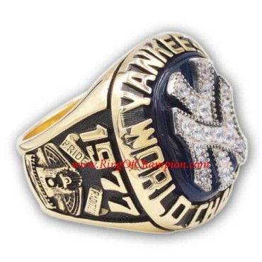 MLB 1977 New York Yankees baseball World Series Championship Ring, Custom New York Yankees Champions Ring MLB 1977 New York Yankees baseball World Series Championship Ring, Custom New York Yankees Champions Ring