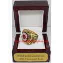 MLB 1990 Cincinnati Reds baseball World Series Championship Ring, Custom Cincinnati Reds Champions Ring