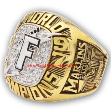 MLB 1997 Florida Marlins baseball World Series Championship Ring, Custom Miami Marlins Champions Ring