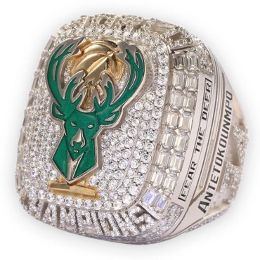 NBA 2021 Milwaukee Bucks NBA Men's Basketball World Championship Ring NBA 2021 Milwaukee Bucks NBA Men's Basketball World Championship Ring