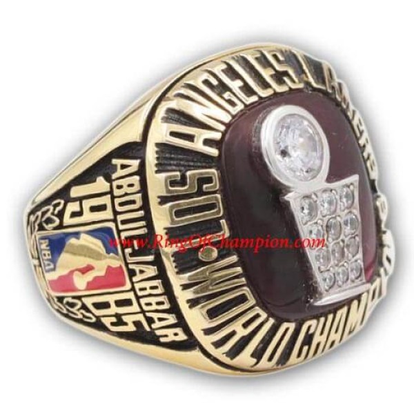 NBA 1985 Los Angeles Lakers Basketball World Championship Ring, Custom Los Angeles Lakers Champions Ring