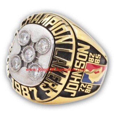 NBA 1987 Los Angeles Lakers Basketball World Championship Ring, Custom Los Angeles Lakers Champions Ring NBA 1987 Los Angeles Lakers Basketball World Championship Ring, Custom Los Angeles Lakers Champions Ring