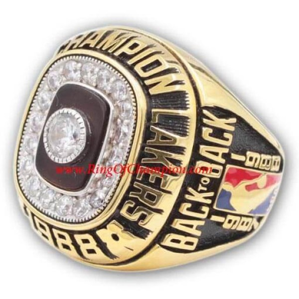NBA 1988 Los Angeles Lakers Basketball World Championship Ring, Custom Los Angeles Lakers Champions Ring