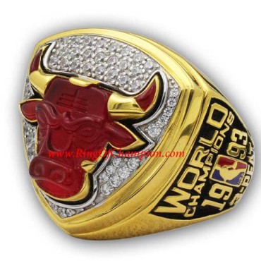 NBA 1993 Chicago Bulls Basketball World Championship Ring (Upgrade Version)