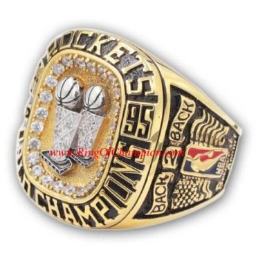 NBA 1995 Houston Rockets Basketball World Championship Ring, Custom Houston Rockets Champions Ring