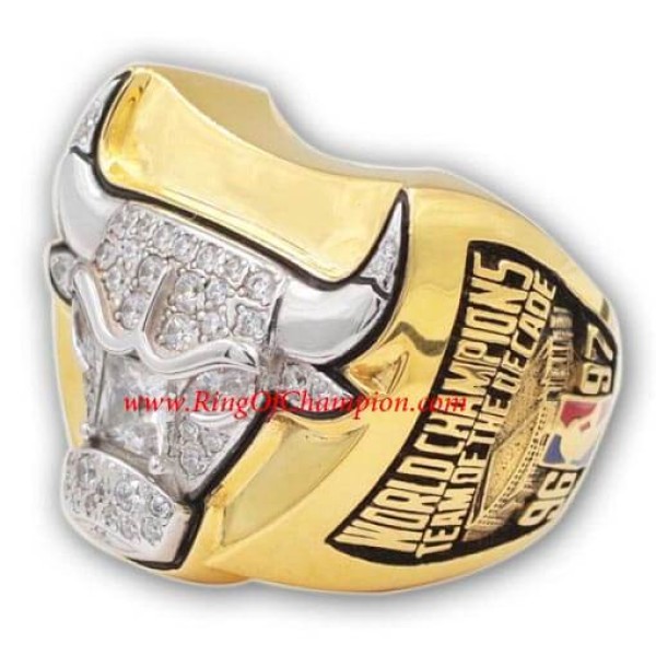 NBA 1997 Chicago Bulls Basketball World Championship Ring, Custom Chicago Bulls Champions Ring