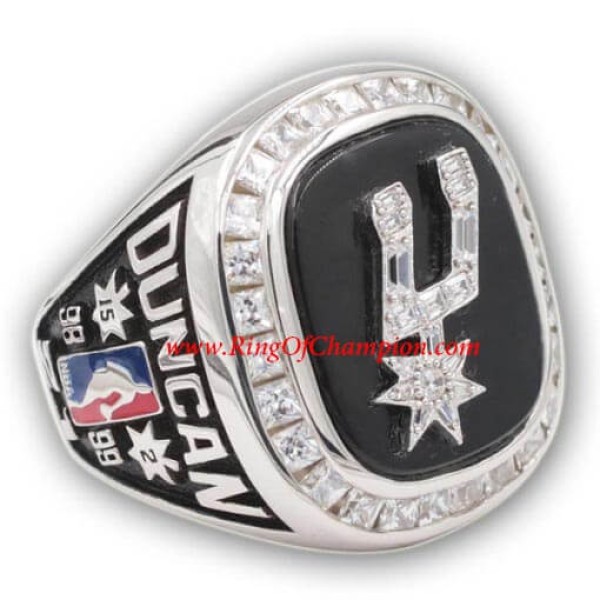 NBA 1999 San Antonio Spurs Basketball World Championship Ring, Custom San Antonio Spurs Champions Ring