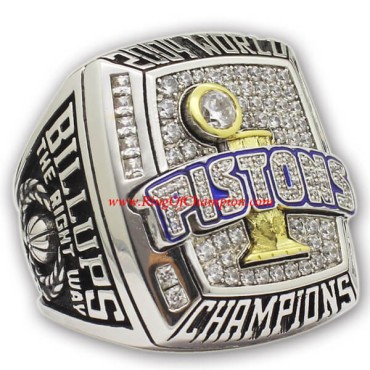 NBA 2004 Detroit Pistons Basketball World Championship Ring, Custom Detroit Pistons Champions Ring