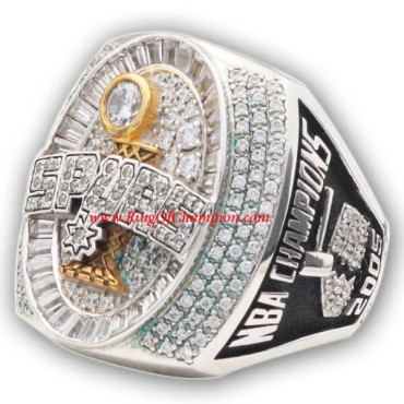 NBA 2005 San Antonio Spurs Basketball World Championship Ring, Custom San Antonio Spurs Champions Ring NBA 2005 San Antonio Spurs Basketball World Championship Ring, Custom San Antonio Spurs Champions Ring