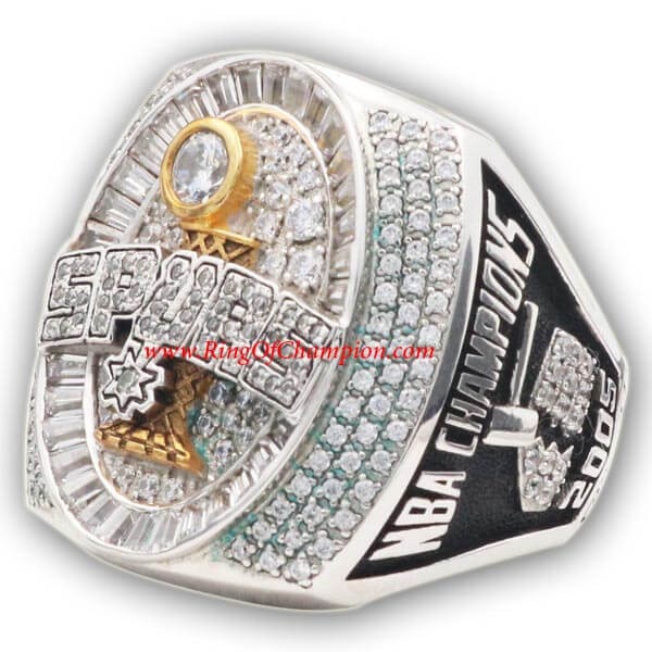NBA 2005 San Antonio Spurs Basketball World Championship Ring, Custom San Antonio Spurs Champions Ring