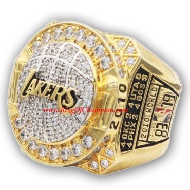 NBA 2010 Los Angeles Lakers Basketball World Championship Ring, Custom Los Angeles Lakers Champions Ring NBA 2010 Los Angeles Lakers Basketball World Championship Ring, Custom Los Angeles Lakers Champions Ring