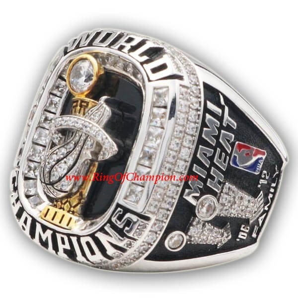 NBA 2012 Miami Heat Basketball World Championship Ring, Custom Miami Heat Champions Ring