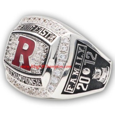 Big East 2012 Rutgers Scarlet Knights Men's Football Conference Championship Ring, Custom Rutgers Scarlet Knights Champions Ring