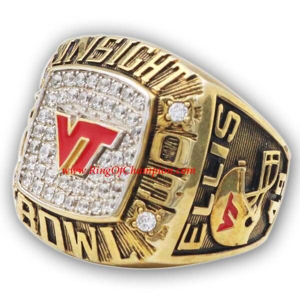 2003 Insight Bowl Virginia Tech Hokies Men's Football College Championship Ring