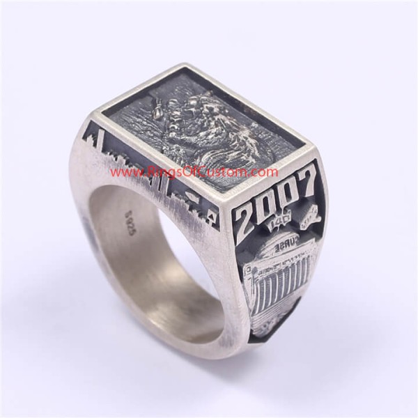2007 MIT College Graduate Ring, 2007 MIT Grad Rat ring, Custom MIT Class Ring