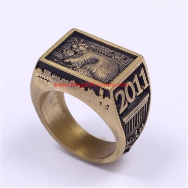 2011 MIT College Graduate Ring, 2011 MIT Grad Rat ring, Custom MIT Class Ring