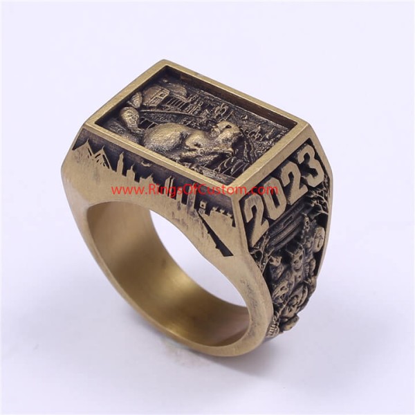 2023 MIT College Graduate Ring, 2023 MIT Grad Rat ring, Custom MIT Class Ring