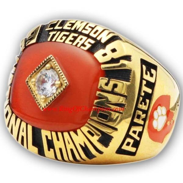 NCAA 1981 Clemson Tigers Men's Football National College Championship Ring