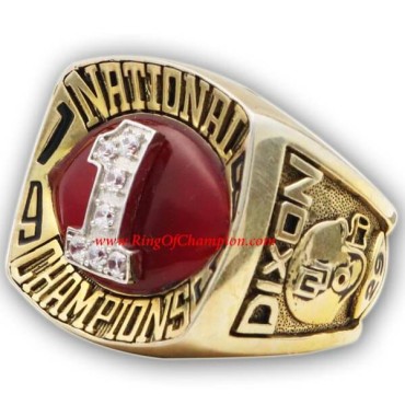 NCAA 1985 Oklahoma Sooners Men's Football National College Championship Ring NCAA 1985 Oklahoma Sooners Men's Football National College Championship Ring