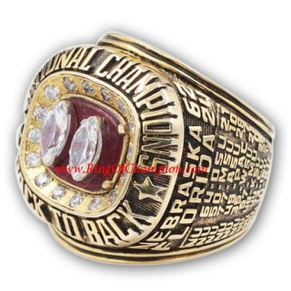 NCAA 1995 Nebraska Cornhuskers Men's Football National College Championship Ring
