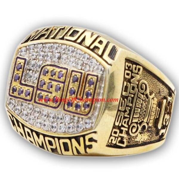 NCAA 2003 LSU Tigers Men's Football National College Championship Ring