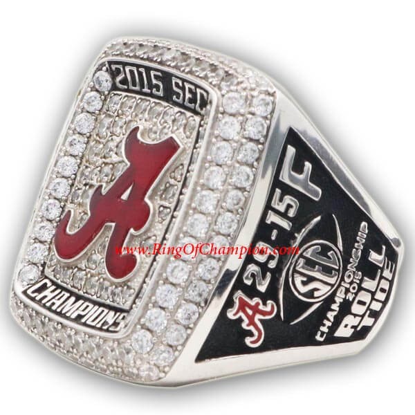 SEC 2015 Alabama Crimson Tide Men's Football College Championship Ring