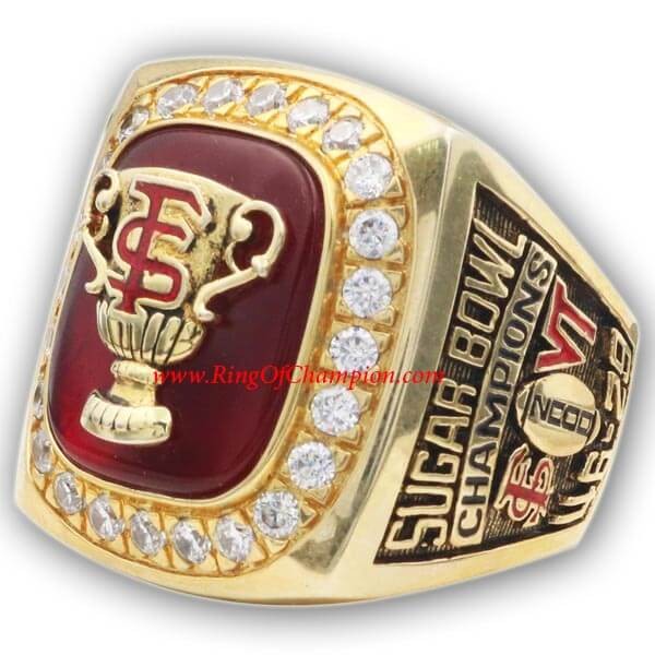 Sugar Bowl 1999 Florida State Seminoles Men's Football College Championship Ring