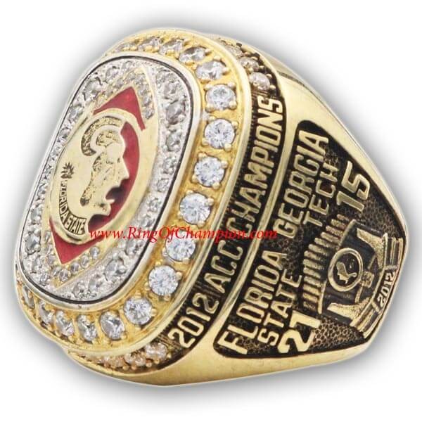 ACC 2012 Florida State Seminoles Men's Football National Championship Ring, Custom Florida State Seminoles Champions Ring