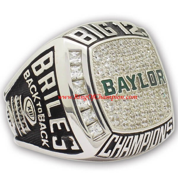 Big 12 2014 Baylor Bears Men's Football Championship Ring, Custom Baylor Bears Champions Ring